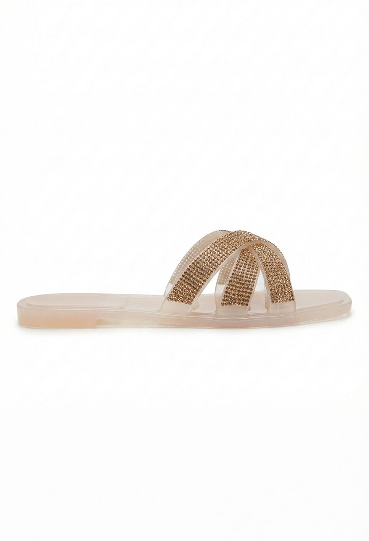 Sweet As Always Rose Gold Diamante Embellished Sandals